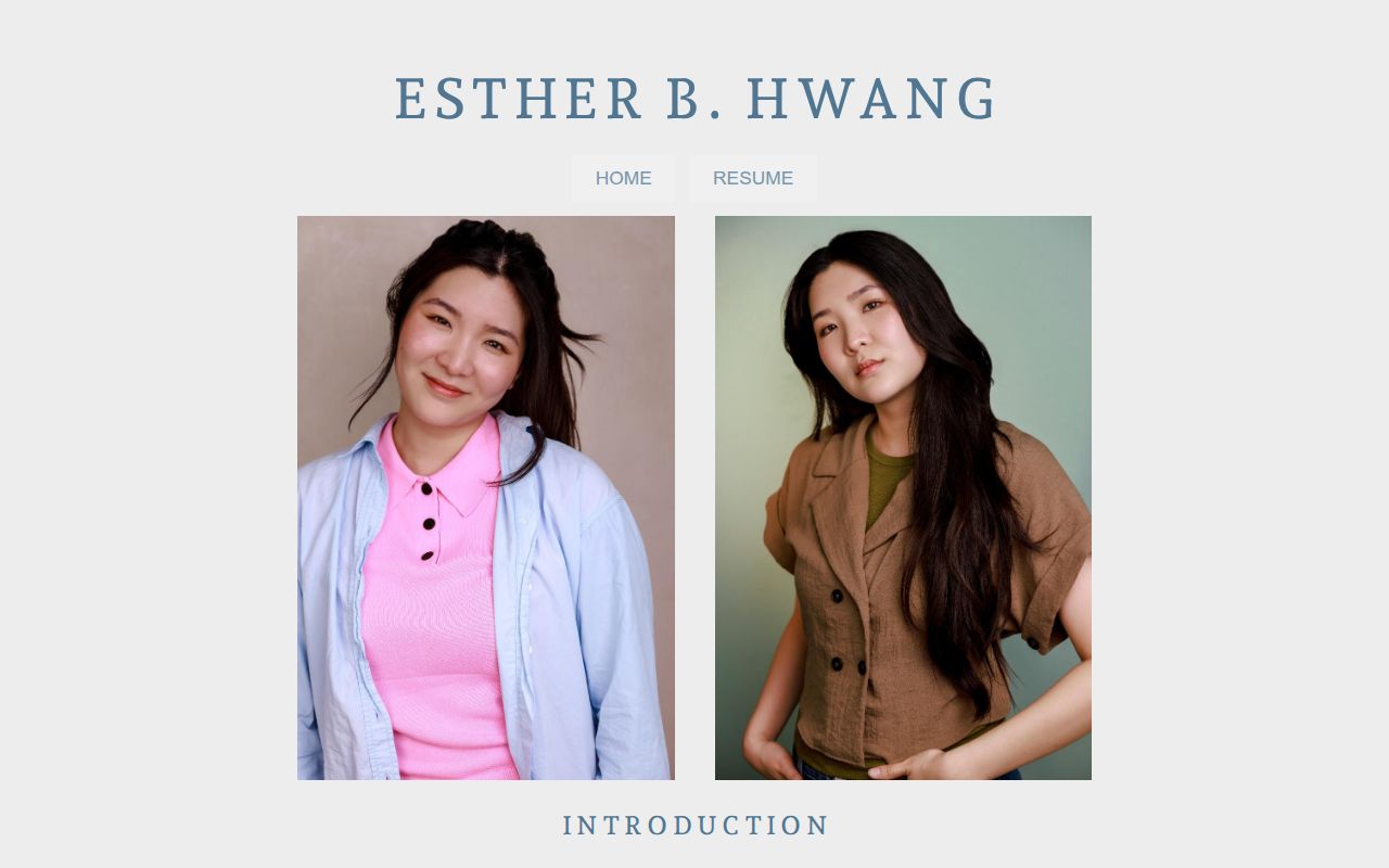 Esther Hwang Website
